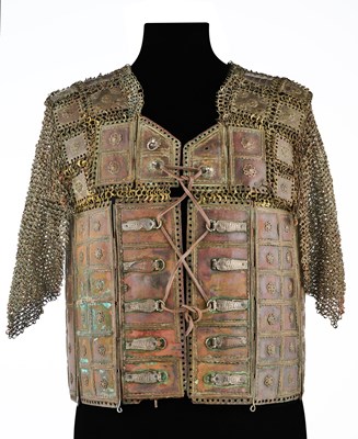 Lot 560 - AN UNUSUAL INDIAN MAIL AND PLATE SHIRT, 19TH CENTURY, PROBABLY SIND
