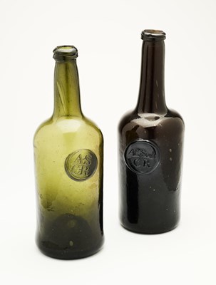 Lot 528 - TWO 'ALL SOULS COMMON ROOM' WINE BOTTLES, LATE 18TH / EARLY 19TH CENTURY