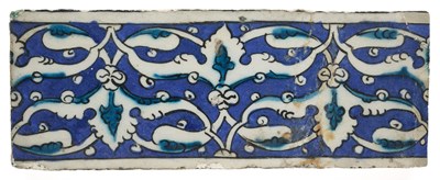 Lot 113 - A DAMASCUS BORDER TILE, OTTOMAN SYRIA, LATE 16TH CENTURY