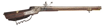 Lot 339 - A VERY RARE AUSTRIAN 80 BORE WHEEL-LOCK CARBINE STOCKED BY THE SO-CALLED ‘MEISTER DER TIERKOPFRANKE’