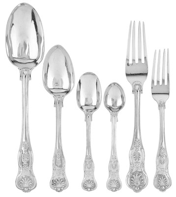 Lot 373 - A SET OF VICTORIAN TABLE SILVER