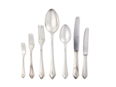 Lot 222 - A SET OF GERMAN TABLE SILVER, BREMER SILBERWARENFABRIK, BREMEN, SECOND QUARTER 20TH CENTURY