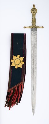 Lot 592 - A ROYAL COMPANY OF ARCHERS SWORD AND SASH, 19TH CENTURY