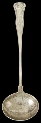 Lot 379 - A SCOTTISH GEORGE III SILVER SOUP LADLE