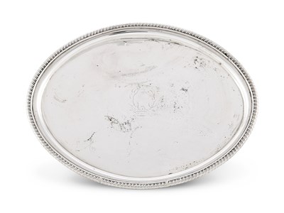 Lot 256 - A GEORGE III SILVER SALVER, TIMOTHY RENOU, LONDON, 1802