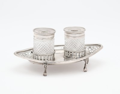 Lot 109 - A VICTORIAN SILVER INKSTAND, RUPERT FAVELL, LONDON, 1884