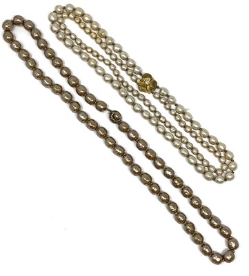 Lot 397 - MIRIAM HASKELL: TWO IMITATION PEARL NECKLACES, 1950s