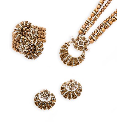 Lot 396 - JONNE, BY SCHRAGER: PASTE PARURE, 1950s