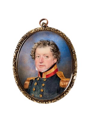 Lot 410 - A PORTRAIT MINIATURE OF A CAPTAIN IN THE ROYAL NAVY, ENGLISH SCHOOL, CIRCA 1830-1840