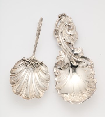 Lot 68 - TWO VICTORIAN SILVER CADDY SPOONS, GEORGE UNITE, BIRMINGHAM, 1852 / 58
