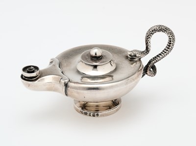 Lot 134 - A VICTORIAN SILVER CIGAR LIGHTER, PROBABLY CRESWICK & CO., SHEFFIELD, 1871