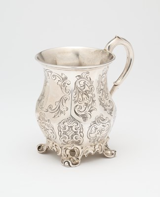 Lot 115 - A VICTORIAN SILVER CHRISTENING MUG, JOHN EVANS, LONDON, 1844