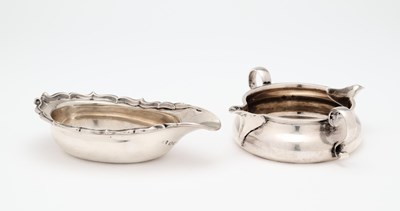 Lot 145 - A VICTORIAN SILVER PAP BOAT AND A DOUBLE-LIPPED CREAM BOAT, BOTH LONDON, 1839 / 82 RESPECTIVELY