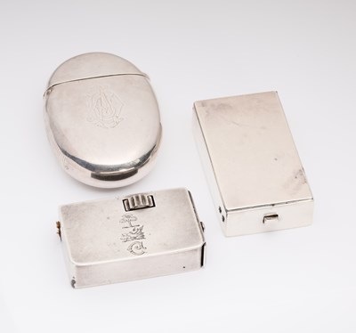Lot 4 - THREE VICTORIAN SILVER VESTA CASES, ALL JANE BROWNETT, LONDON, 1873 / 1877