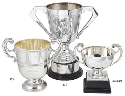 Lot 393 - FIVE ASSORTED ENGLISH SILVER TROPHY CUPS