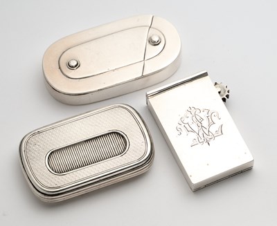 Lot 9 - THREE VICTORIAN SILVER VESTA CASES, THOMAS JOHNSON, LONDON, 1872 / 75