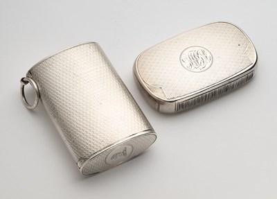 Lot 10 - TWO VICTORIAN SILVER VESTA CASES, BOTH ABRAHAM BROWNETT, LONDON, 1863 / 66
