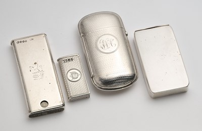 Lot 15 - FOUR VICTORIAN SILVER VESTA CASES, RAWLINGS & SUMMERS, LONDON, 1860-72