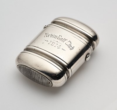 Lot 16 - A VICTORIAN SILVER VESTA CASE, RAWLINGS & SUMMERS, LONDON, 1888