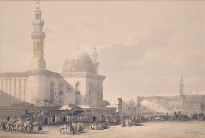 Lot 277 - THE MOSQUE OF THE SULTAN HASSAN, AFTER DAVID ROBERTS, 1856 BY DAY & SON