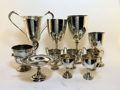 Lot 396 - A COLLECTION OF ELEVEN ASSORTED SILVER TROPHY CUPS