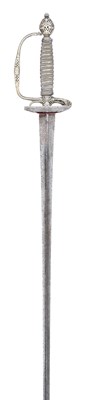 Lot 78 - A FRENCH SILVER-HILTED SMALL-SWORD, INDISTINCT SILVER MARKS, CIRCA 1770
