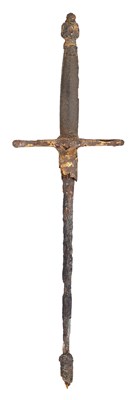 Lot 575 - A STILETTO OF LEFT-HAND DAGGER FORM, MID-17TH CENTURY, PROBABLY ITALIAN