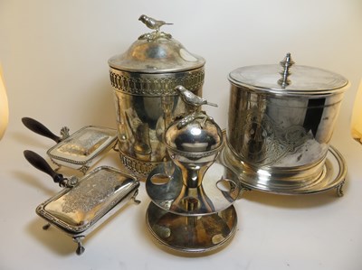 Lot 403 - A SILVER 'SILENT BUTLER' ASHTRAY