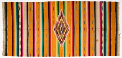 Lot 585 - A SALTILLO SERAPE, AMERICAN OR MEXICAN, LATE 19TH/EARLY 20TH CENTURY