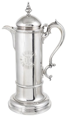 Lot 425 - A VICTORIAN SILVER COMMUNION FLAGON