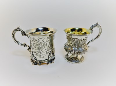 Lot 441 - A VICTORIAN SILVER CHRISTENING MUG