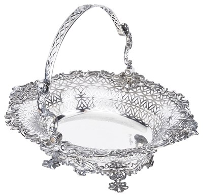 Lot 445 - A GEORGE II SILVER BASKET