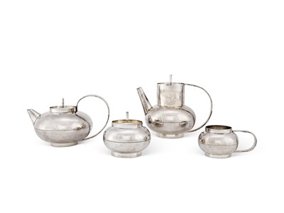 Lot 178 - LINO SABATTINI (1925-2016): A FRENCH ELECTROPLATE 'CEYLAN' TEA AND COFFEE SET, SAINT-DENIS, CHRISTOFLE, 1960s