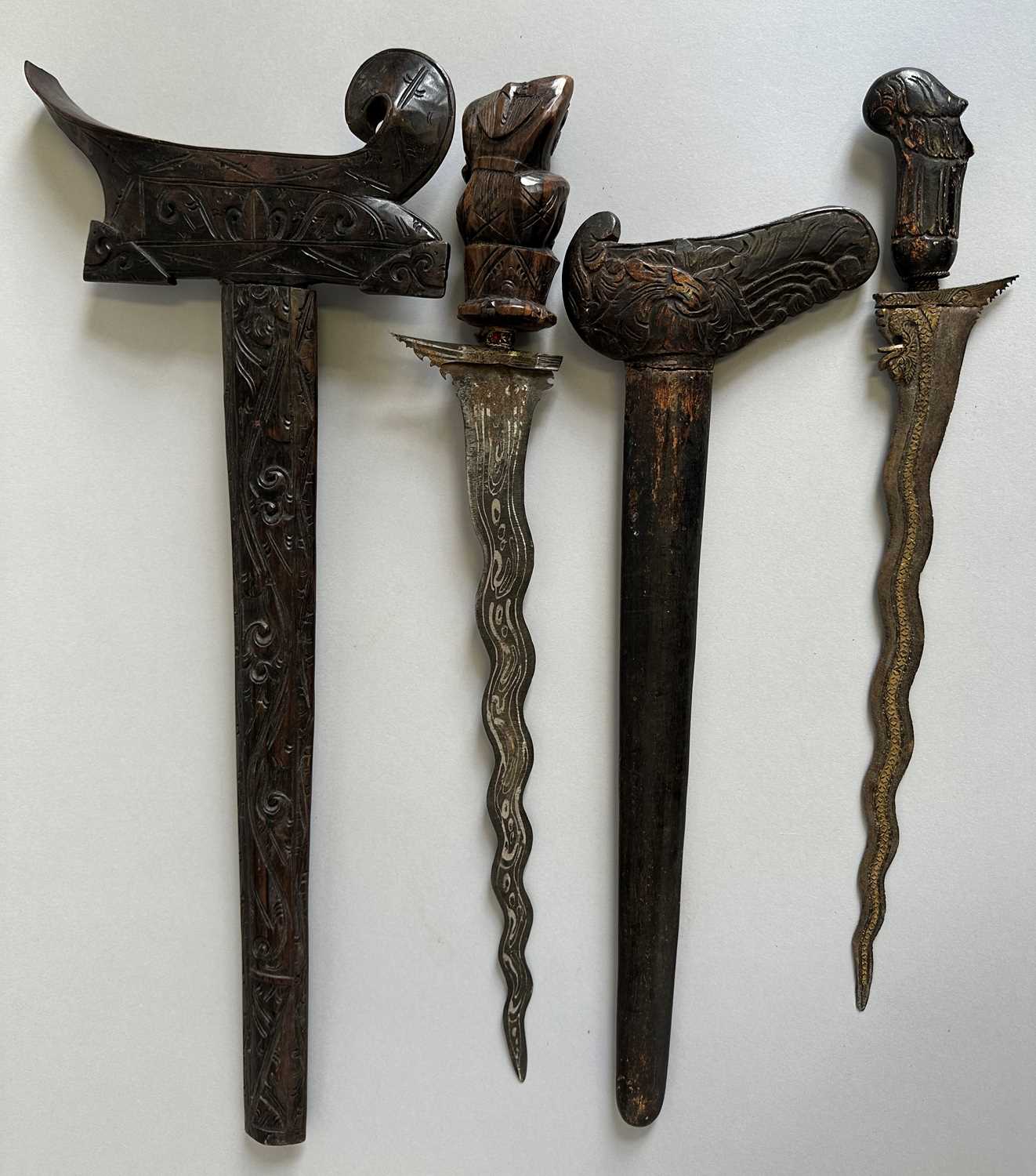 Lot 137 - TWO MALAYSIAN DAGGERS (KRIS), 20TH CENTURY