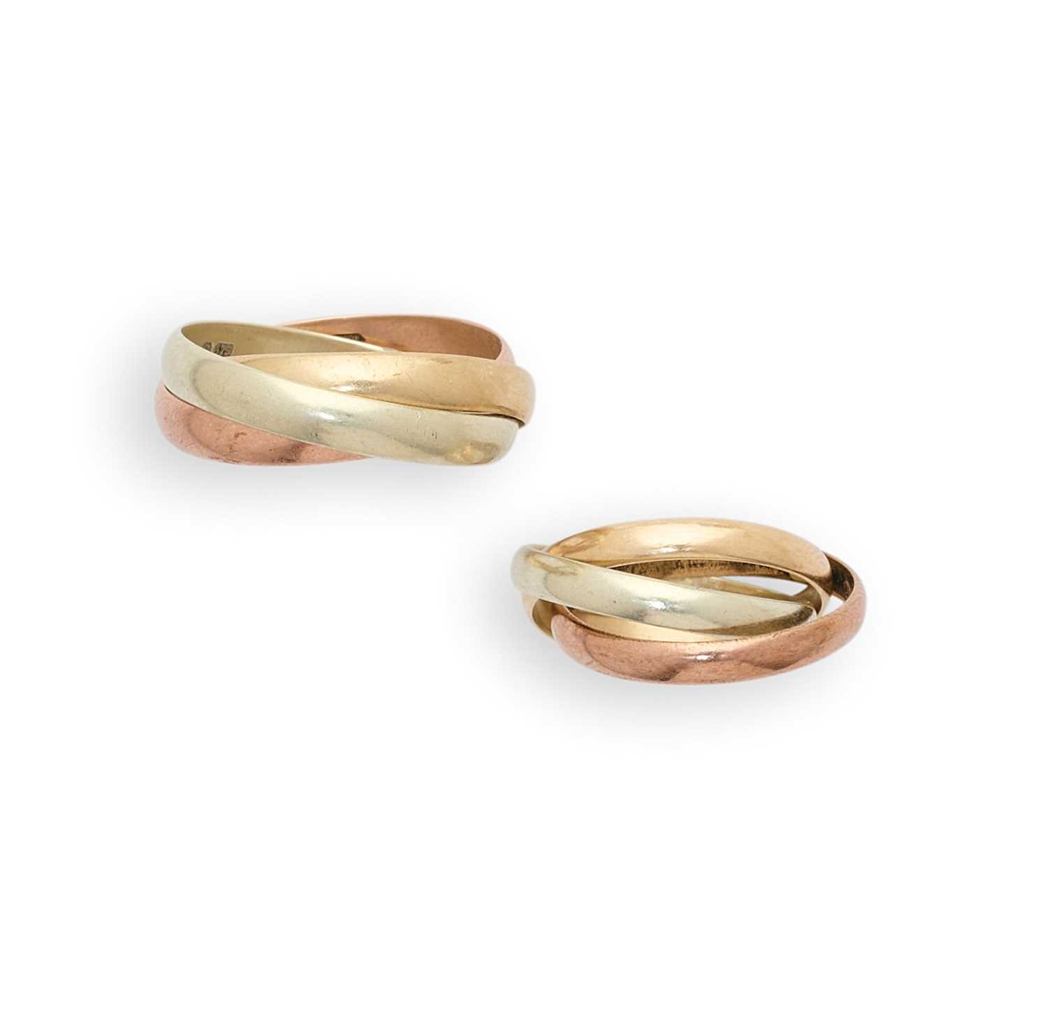 Lot 321 - TWO GOLD TRINITY RINGS, 1983