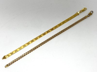 Lot 354 - TWO GOLD BRACELETS