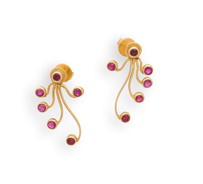 Lot 319 - THREE PAIRS OF EARRINGS