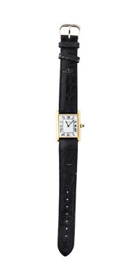 Lot 322 - CARTIER, TANK LOUIS CARTIER, REF.78086: GOLD MID SIZE WRISTWATCH, SWISS, CIRCA 1975