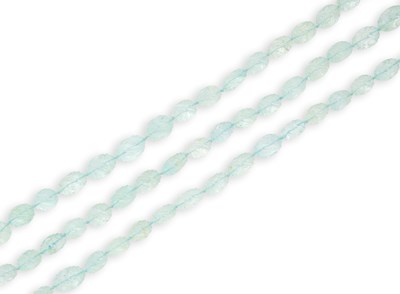 Lot 404 - AQUAMARINE SAUTOIR