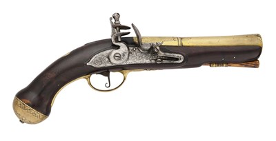 Lot 85 - A FLINTLOCK BLUNDERBUSS-PISTOL BY I. BLANCKLE OF LONDON, LATE 17TH CENTURY