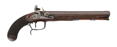 Lot 115 - A FINE 28 BORE FLINTLOCK DUELLING PISTOL BY D. EGG, LONDON, CIRCA 1800