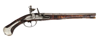 Lot 52 - A 28 BORE FLINTLOCK HOLSTER PISTOL BY W. UPTON, OXON, CIRCA 1680