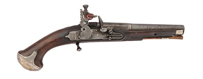 Lot 41 - A VERY RARE AND EARLY FLINTLOCK (TYPE 2) POCKET PISTOL BY NICHOLAS EDENS, CIRCA 1650