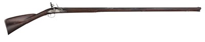 Lot 32 - A 16 BORE FLINTLOCK FOWLING-PIECE BY JAMES LOW OF LONDON, CIRCA 1750