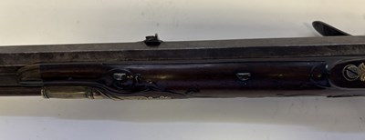 Lot 27 - A VERY RARE 36 BORE FLINTLOCK SPORTING RIFLE BY TWIGG, LONDON, CIRCA 1776-80