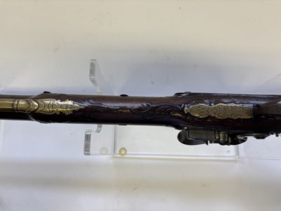 Lot 27 - A VERY RARE 36 BORE FLINTLOCK SPORTING RIFLE BY TWIGG, LONDON, CIRCA 1776-80