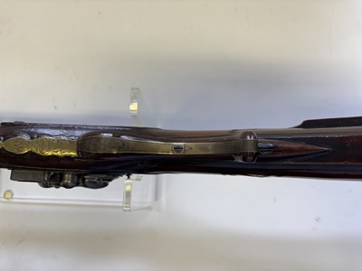 Lot 27 - A VERY RARE 36 BORE FLINTLOCK SPORTING RIFLE BY TWIGG, LONDON, CIRCA 1776-80