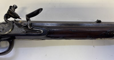 Lot 27 - A VERY RARE 36 BORE FLINTLOCK SPORTING RIFLE BY TWIGG, LONDON, CIRCA 1776-80