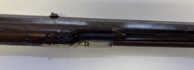 Lot 27 - A VERY RARE 36 BORE FLINTLOCK SPORTING RIFLE BY TWIGG, LONDON, CIRCA 1776-80