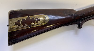 Lot 27 - A VERY RARE 36 BORE FLINTLOCK SPORTING RIFLE BY TWIGG, LONDON, CIRCA 1776-80